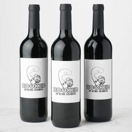 おじいちゃんになることに夢中になっている ワインラベル (ボトル)