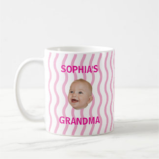 おじいちゃんになる初めての孫の赤ちゃんの顔のカスタムデザイン コーヒーマグカップ
