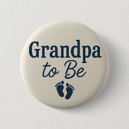 おじいちゃんになる 赤ちゃんの足のシンプルなデザイン 缶バッジ