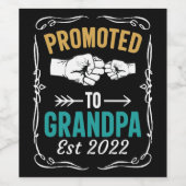 おじいちゃんに昇進 ワインラベル (シングルラベル)