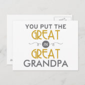 おじいちゃんに素晴らし入れ素晴らしなさい ポストカード (正面/裏面)