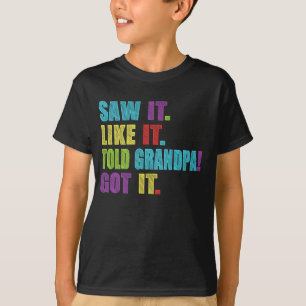 おじいちゃんに言われて気に入っ得たおもしろいの Tシャツ