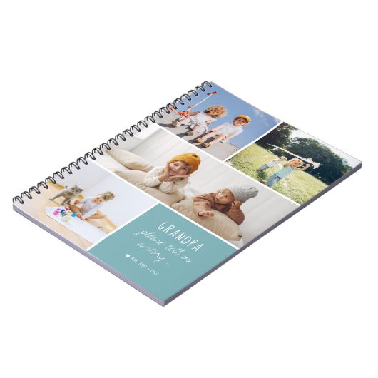 おじいちゃんに話してもらおう |写真のコラージュ ノートブック (左側)