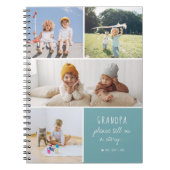 おじいちゃんに話してもらおう |写真のコラージュ ノートブック (正面)