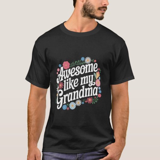 おじいちゃんに負けないすごいおばあちゃん Tシャツ (正面)