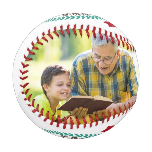 おじいちゃんのお父さんの日に写真を贈る野球 野球ボール (正面左)