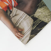 おじいちゃんのかわいこちゃんフォトコラージュ父の日 フリースブランケット (角)