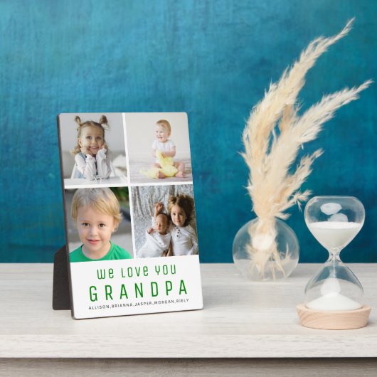 おじいちゃんのこと大好き|フォトコラージュ| Keepsake フォトプラーク (側面)