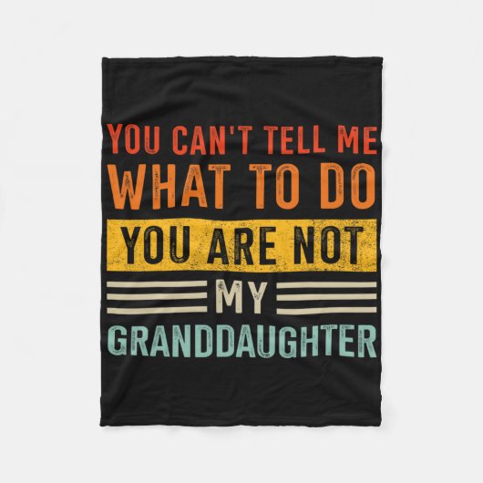 おじいちゃんのために孫娘ではないことは分からない フリースブランケット (正面)