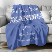 おじいちゃんのための暖かくて可愛いギフト。ゴージャスカスタムな フリースブランケット