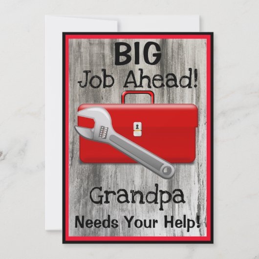 おじいちゃんのまわりに招待状付きツーリン 招待状 (正面)