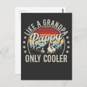おじいちゃんのようにかっこいいパパ、さらにクールなレトロ ポストカード (正面/裏面)