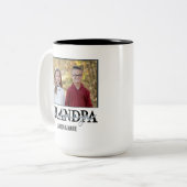 おじいちゃんのギフト | Grandpa We Love You Kids Photo ツートーンマグカップ (正面左)