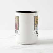 おじいちゃんのギフト | Grandpa We Love You Kids Photo ツートーンマグカップ (中央)