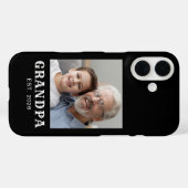 おじいちゃんのタイプラフィー写真 ブラック Case-Mate iPhoneケース (裏面 (横))