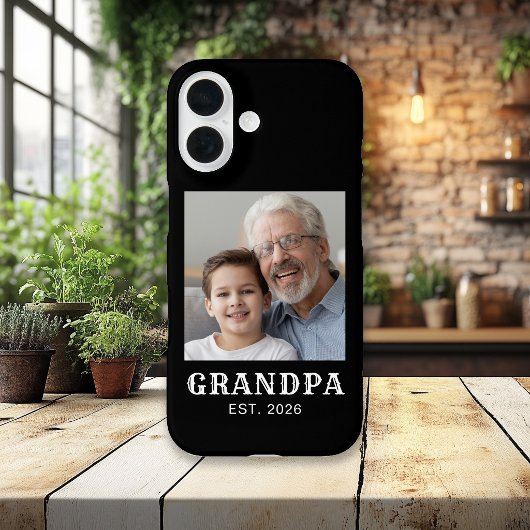 おじいちゃんのタイプラフィー写真 ブラック Case-Mate iPhoneケース