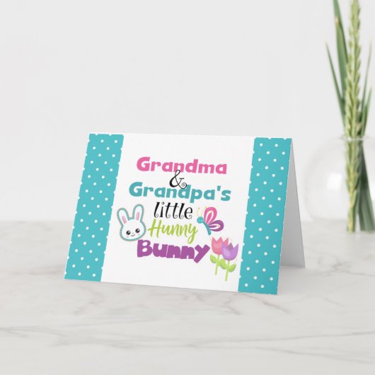 おじいちゃんのバニーイースターのグリーティングカード シーズンカード (正面)