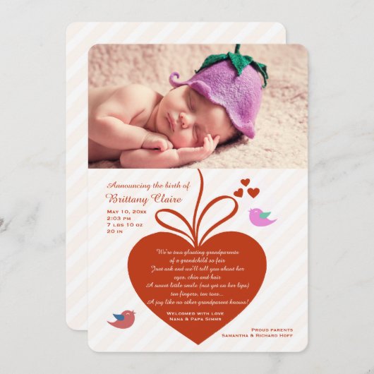 おじいちゃんのラブフォトバース発表 案内状 (正面/裏面)