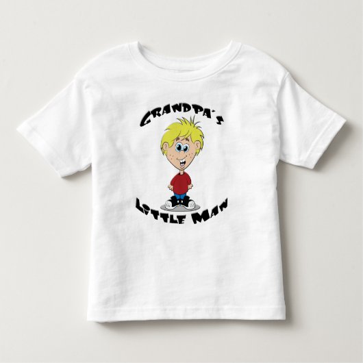 おじいちゃんのリトルマン トドラーTシャツ (正面)