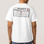 おじいちゃんの公式パス Tシャツ (裏面)