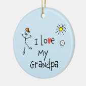 おじいちゃんの写真が好き セラミックオーナメント (左)