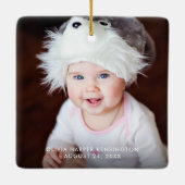 おじいちゃんの初めてのクリスマスカラフルクリスマス球根 セラミックオーナメント (裏面)