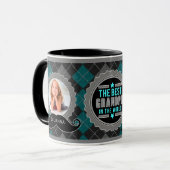 おじいちゃんの口ひげ世界最高のでの2枚の写真 マグカップ (正面左)