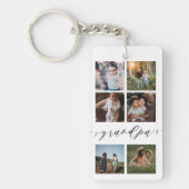 おじいちゃんの台本|孫フォトグリッドコラージュ キーホルダー (正面)