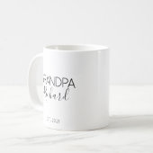 おじいちゃんの名前入り妊娠報告ギフト コーヒーマグカップ (正面左)