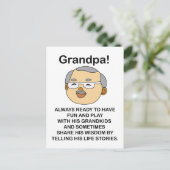 おじいちゃんの名言 誕生日 ポストカード (スタンド正面)