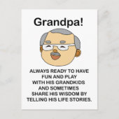 おじいちゃんの名言 誕生日 ポストカード (正面)