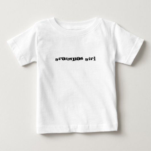 おじいちゃんの娘ホワイトTシャツ ベビーTシャツ (正面)