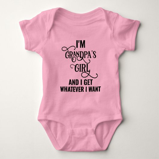 おじいちゃんの娘 ベビーボディスーツ (正面)