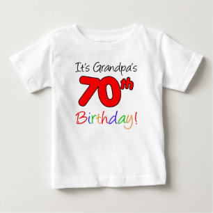 おじいちゃんの孫70誕生日目 ベビーTシャツ