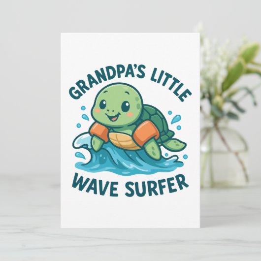 おじいちゃんの小さな波乗りサーファーカメ 招待状 (スタンド正面)
