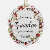 おじいちゃんの思い出を愛素朴しリース記念 セラミックオーナメント (左)