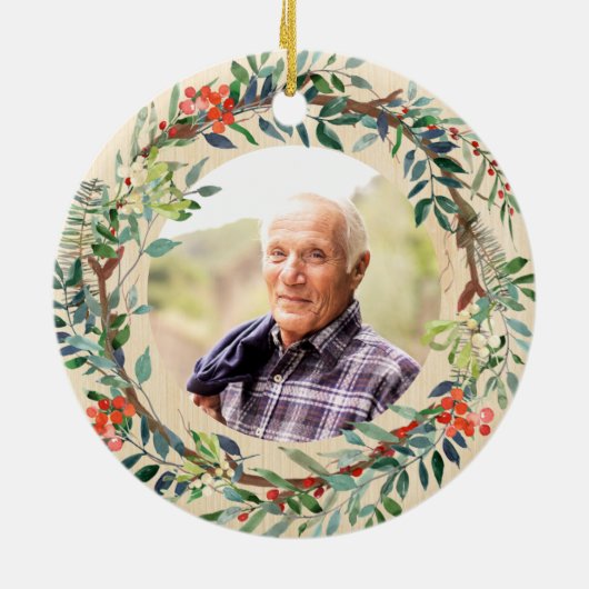 おじいちゃんの思い出を愛素朴しリース記念 セラミックオーナメント (裏面)