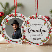 おじいちゃんの思い出を愛素朴しリース記念 セラミックオーナメント