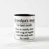 おじいちゃんの指示おもしろいユーモアパーソナライズされた ツートーンマグカップ (中央)
