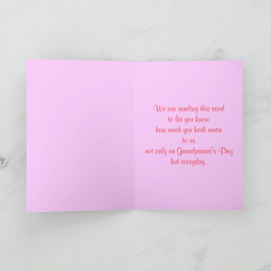 おじいちゃんの日が花にあいさつ カード (内部)