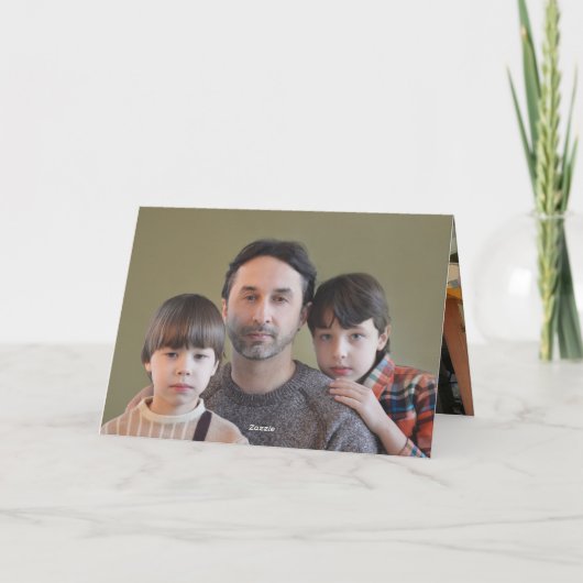 おじいちゃんの日カスタム写真 サンキューカード (裏面)