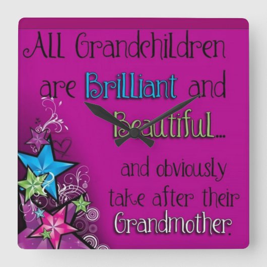 おじいちゃんの時計 スクエア壁時計 (正面)