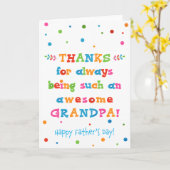 おじいちゃんの父の日のカード カード (黄色い花)