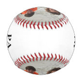 おじいちゃんの父の日の写真パーソナライズされた保存 野球ボール (裏面)