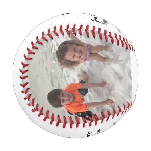 おじいちゃんの父の日の写真パーソナライズされた保存 野球ボール (正面左)