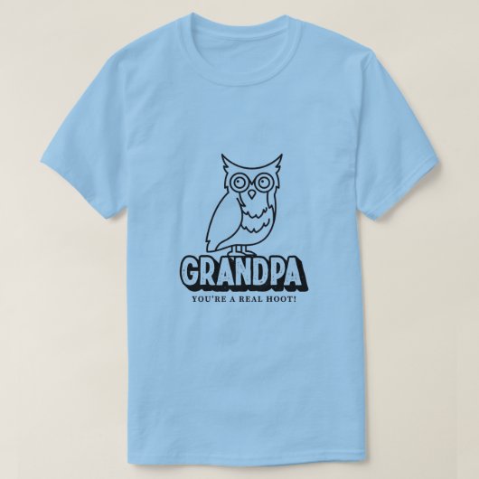 おじいちゃんの父の日フクロウTシャツ Tシャツ (デザイン正面)