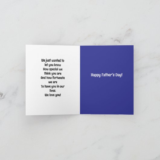 おじいちゃんの父の日折りたたみグリーティングカード カード (内部)