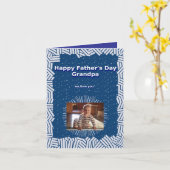 おじいちゃんの父の日折りたたみグリーティングカード カード (黄色い花)