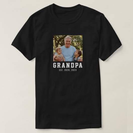 おじいちゃんの記念日フォトギフト Tシャツ (デザイン正面)