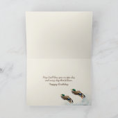 おじいちゃんの誕生日アヒルin霧の池 カード (内部)